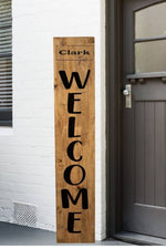 Welcome Family Name Porch Sign