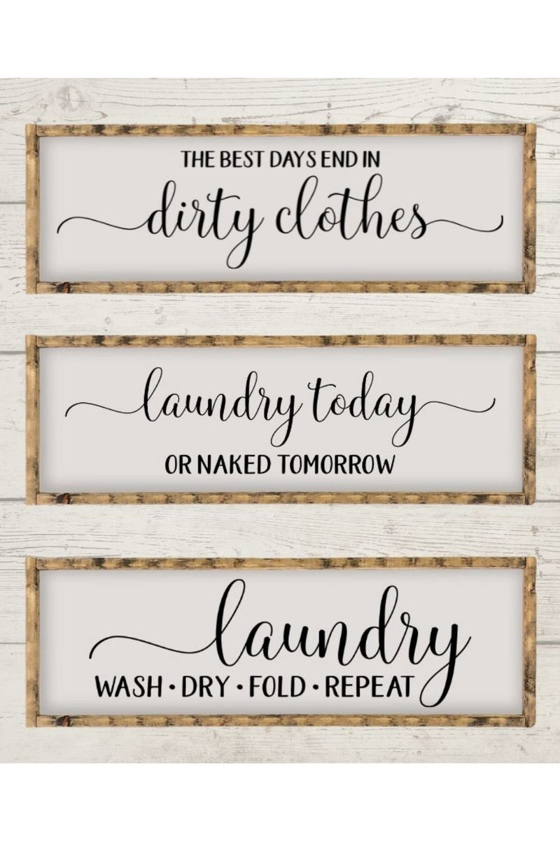 Set of 3 Laundry Room Signs