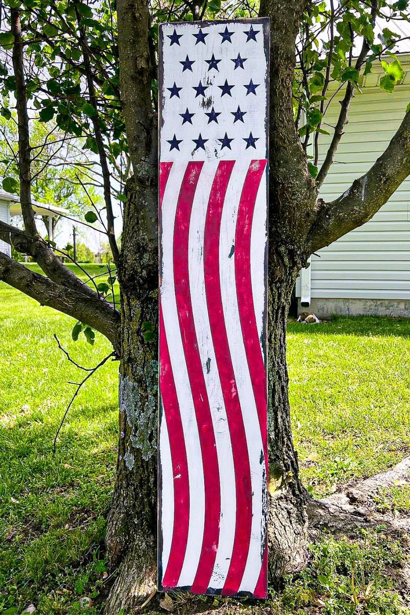 American Flag Porch Sign